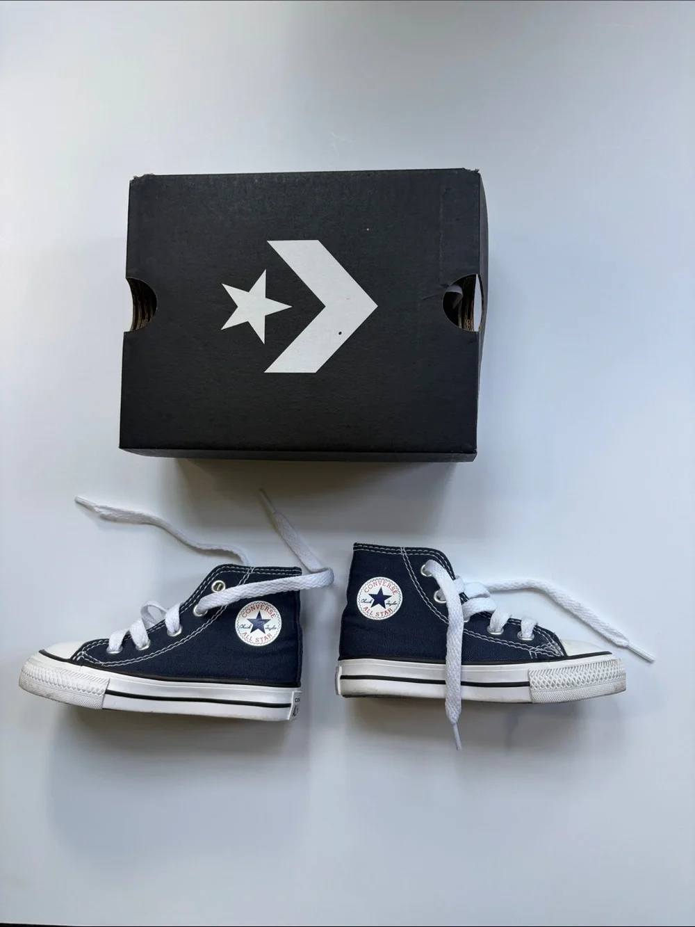 Converse Infant Navy & White High-Top Sneakers